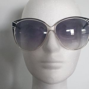 Vintage Mod Black and White Sunglasses Italy NOS